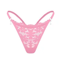 Underwear Fun New Lace Flower Small Pearl Pendant Comfortable Low Waist Women's Thong In Stock sku image 6