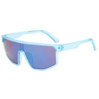 Large Frame Sports Cycling Glasses Windproof Women's And Men's  Mountaineering  Sunglasses  Cycling Colorful Sunglasses sku image 2