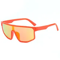 Large Frame Sports Cycling Glasses Windproof Women's And Men's  Mountaineering  Sunglasses  Cycling Colorful Sunglasses sku image 4