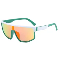 Large Frame Sports Cycling Glasses Windproof Women's And Men's  Mountaineering  Sunglasses  Cycling Colorful Sunglasses sku image 7