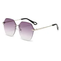 New Ladies Frameless Sunglasses High Sense All-match Temperament Glasses UV Fashion Sunscreen Sunglasses Wholesale main image 4