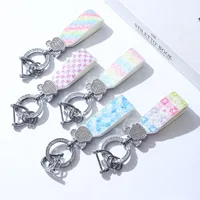 Light Luxury Diamond Bear Car Advanced Keychain Pendant Creative French Ins Style Women's Bag Key Chain Ornament main image 2