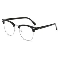 Classic Sunglasses Retro Rice Nail Half Frame Sunglasses Men's And Women's Fashion Color Film Reflective Glasses Manufacturers Wholesale sku image 11