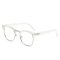 Classic Sunglasses Retro Rice Nail Half Frame Sunglasses Men's And Women's Fashion Color Film Reflective Glasses Manufacturers Wholesale sku image 15