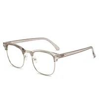 Classic Sunglasses Retro Rice Nail Half Frame Sunglasses Men's And Women's Fashion Color Film Reflective Glasses Manufacturers Wholesale sku image 17