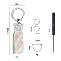 Light Luxury Diamond Bear Car Advanced Keychain Pendant Creative French Ins Style Women's Bag Key Chain Ornament sku image 10