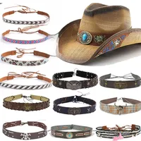 Cowboy Hat Hat With Decorative Ethnic Style Hat Straw Hat Hot Hat Belt main image 1