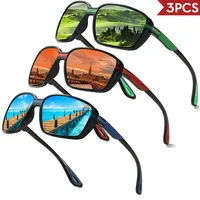 Square Outdoor Sports Cycling Polarized Sunglasses Men Women Driver Fishing Goggles Full Frame Oval Lens TAC Material Elegant main image 1