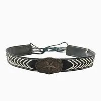 Cowboy Hat Hat With Decorative Ethnic Style Hat Straw Hat Hot Hat Belt sku image 64
