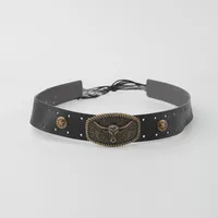 Cowboy Hat Hat With Decorative Ethnic Style Hat Straw Hat Hot Hat Belt sku image 32