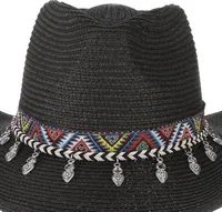 Cowboy Hat Hat With Decorative Ethnic Style Hat Straw Hat Hot Hat Belt sku image 74