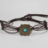 Cowboy Hat Hat With Decorative Ethnic Style Hat Straw Hat Hot Hat Belt sku image 89
