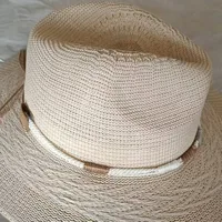 Cowboy Hat Hat With Decorative Ethnic Style Hat Straw Hat Hot Hat Belt sku image 25
