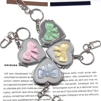 Ins Style Colorful Bow Love Mirror Pendant Vintage Y2K Hot Girl Personalized Bag Pendant Keychain main image 1