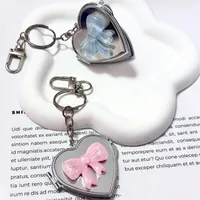 Ins Style Colorful Bow Love Mirror Pendant Vintage Y2K Hot Girl Personalized Bag Pendant Keychain main image 2
