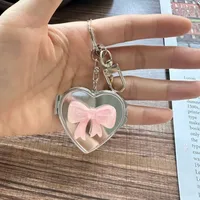 Ins Style Colorful Bow Love Mirror Pendant Vintage Y2K Hot Girl Personalized Bag Pendant Keychain main image 4