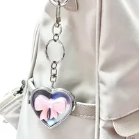 Ins Style Colorful Bow Love Mirror Pendant Vintage Y2K Hot Girl Personalized Bag Pendant Keychain main image 5