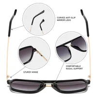 3583 Double Beam Plastic Metal Classic Sunglasses Sunglasses  E-commerce Foreign Trade  UV400 Fashion main image 4