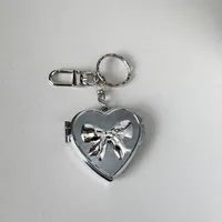 Ins Style Colorful Bow Love Mirror Pendant Vintage Y2K Hot Girl Personalized Bag Pendant Keychain sku image 5