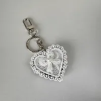 Ins Style Colorful Bow Love Mirror Pendant Vintage Y2K Hot Girl Personalized Bag Pendant Keychain sku image 6