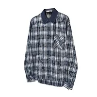 Jiayi Library Men's  Spring American Retro Cleanfit Tie-Dye Old Plaid Shirt Advanced Shirt main image 2