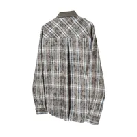 Jiayi Library Men's  Spring American Retro Cleanfit Tie-Dye Old Plaid Shirt Advanced Shirt main image 3