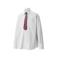 Jiayiku Men's  Spring New Style Simple Campus Style Jk Design Tie Shirt Long Sleeve Ins Fashionable And Handsome sku image 7