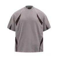 Jiayiku Men's  Summer New Niche Personality Python Pattern Stitching T-shirt Men's Short-sleeved Trendy Men's High-end Sense main image 1