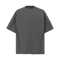 Jiayiku Men's  Summer American Retro Trendy Brand Washed Tee T-shirt Motorcycle Stitching Short-sleeved T-shirt For Men main image 1
