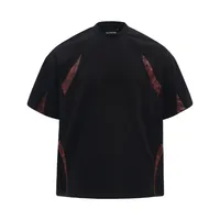 Jiayiku Men's  Summer New Niche Personality Python Pattern Stitching T-shirt Men's Short-sleeved Trendy Men's High-end Sense main image 2