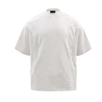Jiayiku Men's  Summer New Niche Personality Stitching Simple Solid Color T-Shirt Short-sleeved Trendy Men's Base Shirt main image 1