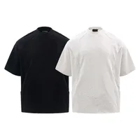 Jiayiku Men's  Summer New Niche Personality Stitching Simple Solid Color T-Shirt Short-sleeved Trendy Men's Base Shirt main image 5