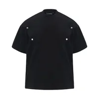 Jiayiku Men's Clothing  Summer New Style Simple Niche Personality Button Pleated T-shirt Short-sleeved Trendy Men's High-end Sense main image 2