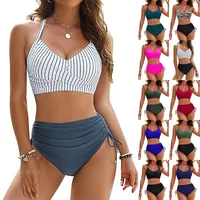 New   Split Swimsuit Women's Sexy High Waist Drawstring Bikini Suit  Bikini Swimsuit main image 1