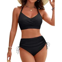 New   Split Swimsuit Women's Sexy High Waist Drawstring Bikini Suit  Bikini Swimsuit main image 5