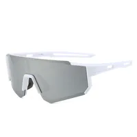 New Men's And Women's Outdoor Riding Sunglasses Conjoined Bicycle Windshield Glasses  Sports Square Sunglasses sku image 7
