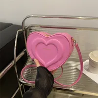 Fashion Heart-Shaped Small Bag  Autumn New Stylish Indented Crossbody Bag Ins Niche Design Shoulder Small Bag main image 3