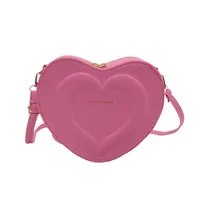 Fashion Heart-Shaped Small Bag  Autumn New Stylish Indented Crossbody Bag Ins Niche Design Shoulder Small Bag sku image 1
