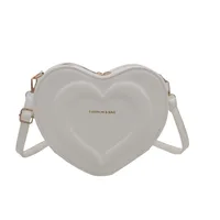 Fashion Heart-Shaped Small Bag  Autumn New Stylish Indented Crossbody Bag Ins Niche Design Shoulder Small Bag sku image 3