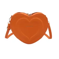 Fashion Heart-Shaped Small Bag  Autumn New Stylish Indented Crossbody Bag Ins Niche Design Shoulder Small Bag sku image 4