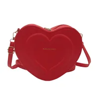 Fashion Heart-Shaped Small Bag  Autumn New Stylish Indented Crossbody Bag Ins Niche Design Shoulder Small Bag sku image 5