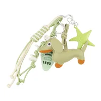 Cute Leather Dachshund Keychain Starfish Letter Knot Decoration Multicolor Optional Bag Cute Fun Hanging Jewelry main image 5