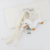 Cute Leather Dachshund Keychain Starfish Letter Knot Decoration Multicolor Optional Bag Cute Fun Hanging Jewelry sku image 2