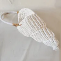 New Hand Woven Candy Color Fashion Simple Conch Shell Hand Woven Bag main image 3