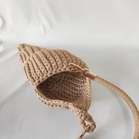 New Hand Woven Candy Color Fashion Simple Conch Shell Hand Woven Bag sku image 3