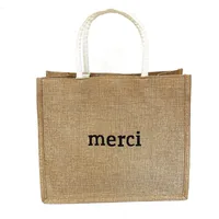 Spot Large Capacity Linen Women's Bag Fashion Linen Handbag Student Class Simple Shoulder Tote Bag main image 3