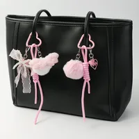 Explosive Ins Style Sweet Bag Pendant Plush Ball Mesh Bow Girl Accessories Keychain Gift main image 2