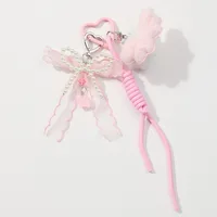 Explosive Ins Style Sweet Bag Pendant Plush Ball Mesh Bow Girl Accessories Keychain Gift main image 3