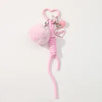 Explosive Ins Style Sweet Bag Pendant Plush Ball Mesh Bow Girl Accessories Keychain Gift sku image 2
