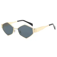New  Diamond-Shaped Arc De Triomphe Fashion Sunglasses Trendy Metal Small Frame Polygon Sunglasses Avant-Garde main image 5